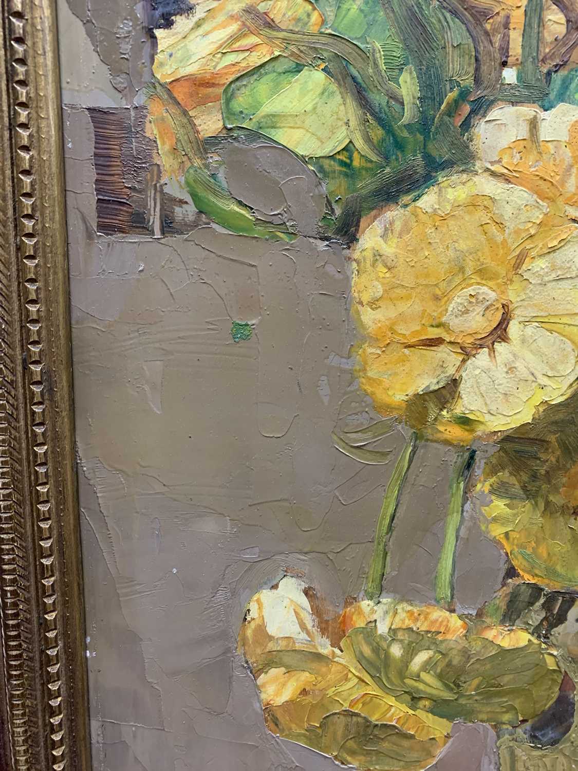 FLOWER PIECE, AN OIL BY JOSEPH VICTOR COMMUNAL - Image 7 of 17