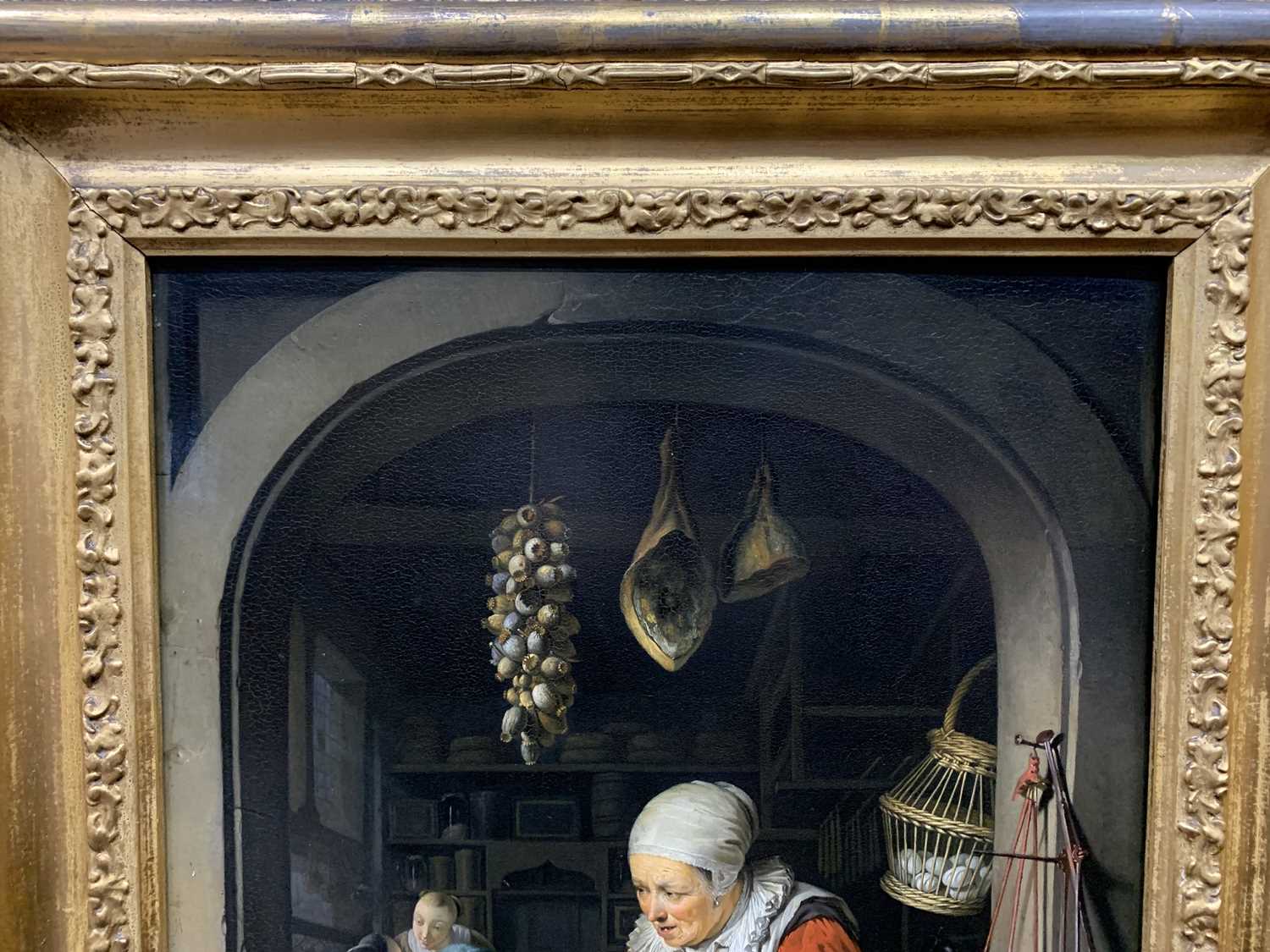 THE HERRING SELLER & THE BOY, AN OIL AFTER GERRIT DOU - Image 12 of 16