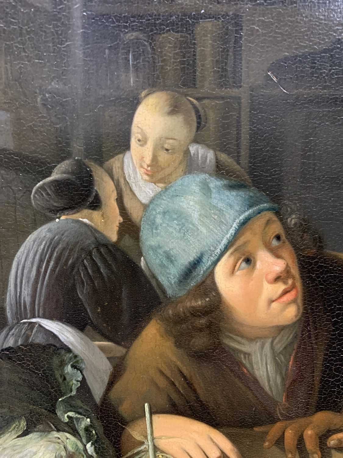 THE HERRING SELLER & THE BOY, AN OIL AFTER GERRIT DOU - Image 8 of 16