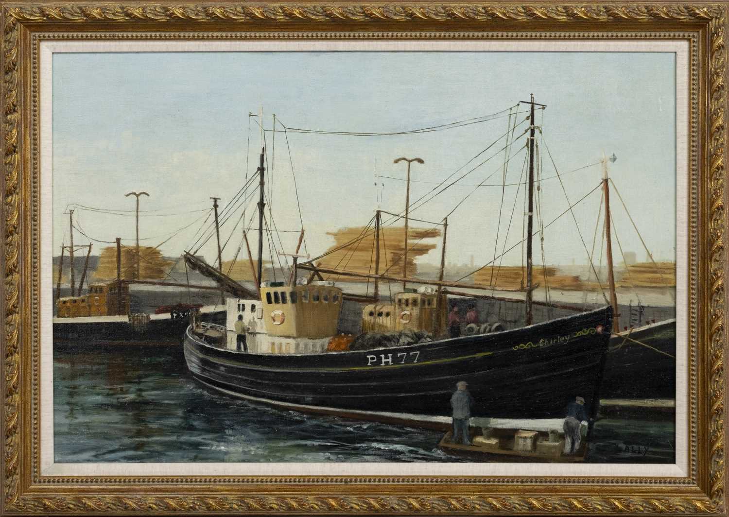 TRAWLER AT PLYMOUTH, AN OIL