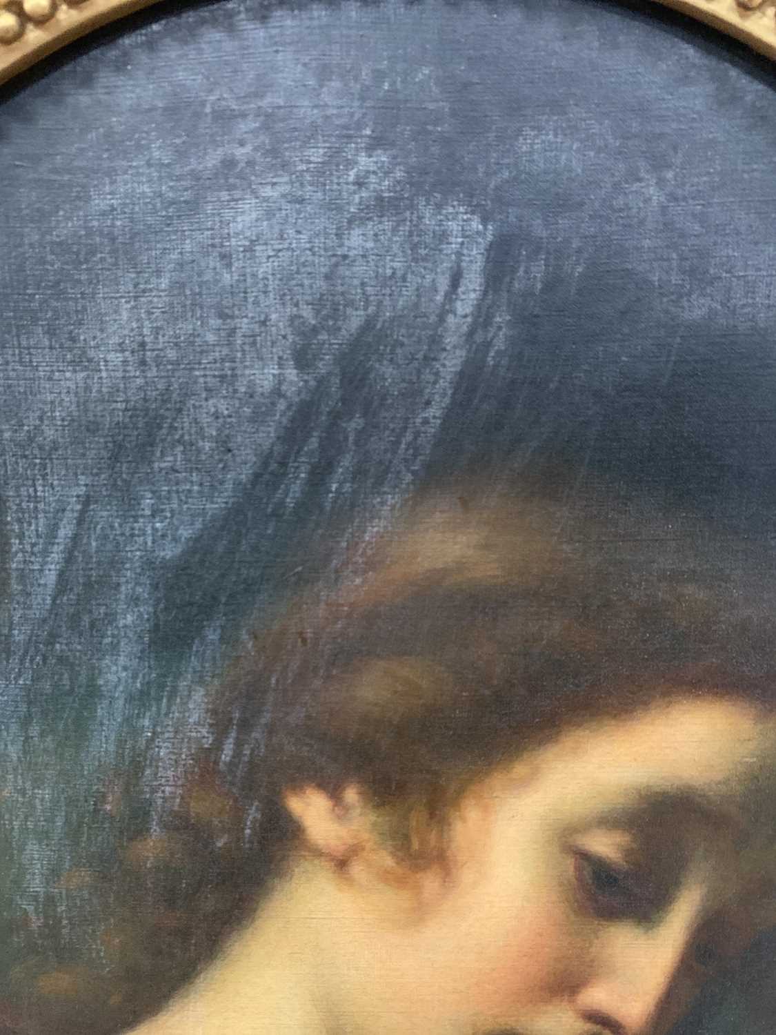 ANGEL WITH A FLOWER, A 19TH CENTURY ITALIAN OIL - Image 5 of 13