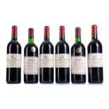 6 BOTTLES OF FRENCH RED WINE FROM THE BORDEAUX REGION INCLUDING CHATEAU PALOUMEY 1995 HAUT-MEDOC
