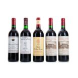 5 BOTTLES OF FRENCH RED WINE FROM THE BORDEAUX REGION INCLUDING CHATEAU PHELAN SEGUR 1999 SAINT-ESTE