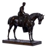 A fine English bronze statuette of an equestrienne, cast from a model by Sir Joseph Edgar Boehm, Bt,