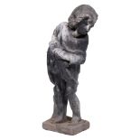 Garden statuary. A lead figure of a child, early 20th c, 63cm h The collection of C. W. Briggs (