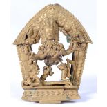 A South Indian miniature bronze devotional sculpture of Durga, 19th c, 10cm h The collection of C.