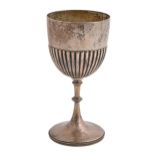 An Indian colonial silver goblet, late 19th c, 15cm h, by C Krishniah Chetty, Bangalore, 6ozs