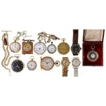 Miscellaneous silver and other watches and wristwatches, late 19th/early 20th c, including an Elem