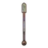 A Victorian rosewood cistern barometer, Whitehouse, Optician, 43 Warwick Street, Pimlico,  with