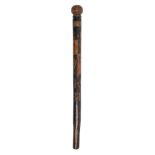 A George II painted truncheon, dated 1734, with date tablet, GIIR, arms of the United Kingdom and