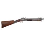 An English full stock flintlock blunderbuss, Weatherhead & Co Derby, early 19th c, the steel