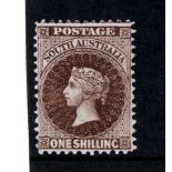 STAMPS -AUSTRALIAN STATES – SOUTH AUSTRALIA 1868-1912 the mint group inc.1868 1/- brown (2, shades).