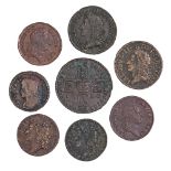 Ireland, Gunmoney, Crown, 1690, some verdigris, a nice VF+; Small Halfcrown, May 1690, VF, another