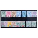 STAMPS – BRITISH HONDURAS 1891-1901 1c to $5 and 1913-21 1c to $5. Fine mint. Rare sets. SG £1,