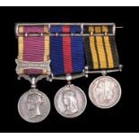 Victorian miniature medals.  Group of three,  comprising second China War Medal, Taku Forts 1860