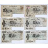 English Provincial Bank Notes.   Durham bank Five Pounds for Jonathan Backhouse & Co, Quaker style