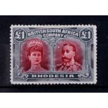 STAMPS – RHODESIA – THE “DOUBLE HEADS” COLLECTION 1910-13 The mint collection with perf 14 1/2d (3),