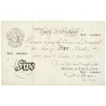 Paper money. Bank of England, Beale, white £5, N 07