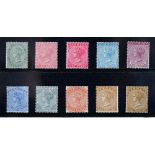 STAMPS – BERMUDA 1883-1947 The fine mint group with 1/2d to 1/- plus additional 1d & 1/- shades,