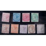 STAMPS - JAMAICA 1870-1929 mint selection with 1870-83 1/2d to 5/- (all unused). 2/- & 5/-.1883 1/2d