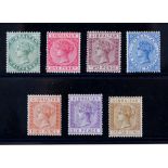 STAMPS GIBRALTAR 1886-1931 The mint selection with 1886-87 1/2d to 1/-, 1889-96 5c to 5p, 1898 1/