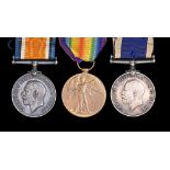 WWI, three, British War Medal 68202 Sjt F Bird RA, pair, Victory Medal and Royal Naval Long