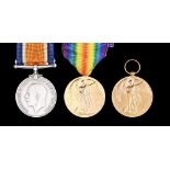 WWI pair, British War Medal and Victory Medal, 230 Cpl E Metcalf, N'd Fus and Victory Medal, 23193