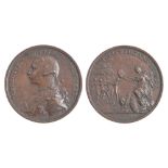 1759, The Majority of George, Prince of Wales, by T. Pingo, bronze 55mm, E.666, good VF, Rare From