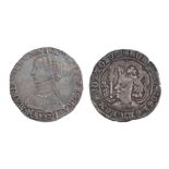 Scottish Hammered Silver, Mary Queen of Scots, 3rd Period portrait Testoon, 1562, 6gm, some tooling,