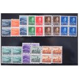 STAMPS AN INTERESTING MINT COLLECTION inc. Albania 1930 2nd Accession set in blocks of four & 1930