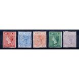 STAMPS – ANTIGUA 1884-1932 mint group with 1884-87 1d to 1/-. 1908-17 1/2d to 2/-, 1913 5/- corner