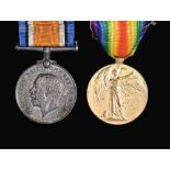 WWI, pair, British War Medal and Victory Medal 202382 Pte G E Kelk Y&LR