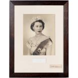 Royalty. Dorothy Wilding (1893-1976), a portrait of Queen Elizabeth II, taken soon after her