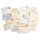 Postal History. A collection of 20 early 19th century and later manuscript letters, mostly maritime,