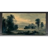A Copeland tile, 1881, painted by W Yale, signed, in blue monochrome with a castle in an extensive