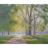 Christopher Osborne (1947 - ) - Walk in the Park, signed, oil on board, 49.5 x 59.5cm Good