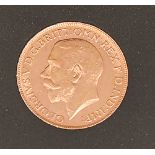 Gold coin. Sovereign 1917