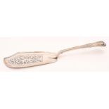 A Victorian silver fish slice, King's pattern, doubly struck, by Holland & Frercks, London 1840,