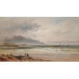 W Ellis, 19th century - Cardigan Bay, Barmouth, signed, oil on canvas, 39.5 x 69.5cm