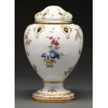 A German porcelain pot pourri vase and cover, late 19th c, after a Sevres vase 'Pot Pourri