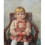 Gustav Jehan Senger (1887-1958) - Portrait of a Child, seated three quarter length, signed and dated
