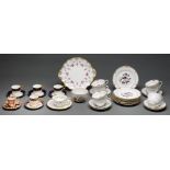 A Tuscan china Bird-on-a-Branch pattern tea service and several contemporary Copeland and other