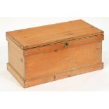 A waxed pine box, 68cm l Good condition