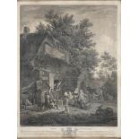 William Wollett after Dusart - The Cottages; The Jocund Peasants, a pair, engravings, published by