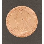 Gold coin. Sovereign 1898M