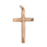 A 9ct gold cross, 36mm h, Birmingham 1972, 6g Good condition