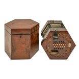 A Victorian Concertina, Lachenal & Co, Patent Concertina Manufacturers London, No 54193, with