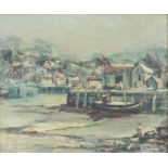 British School, 20th c - Harbour Scene, monogrammed EHL, oil on board, 51 x 61cm Generally good