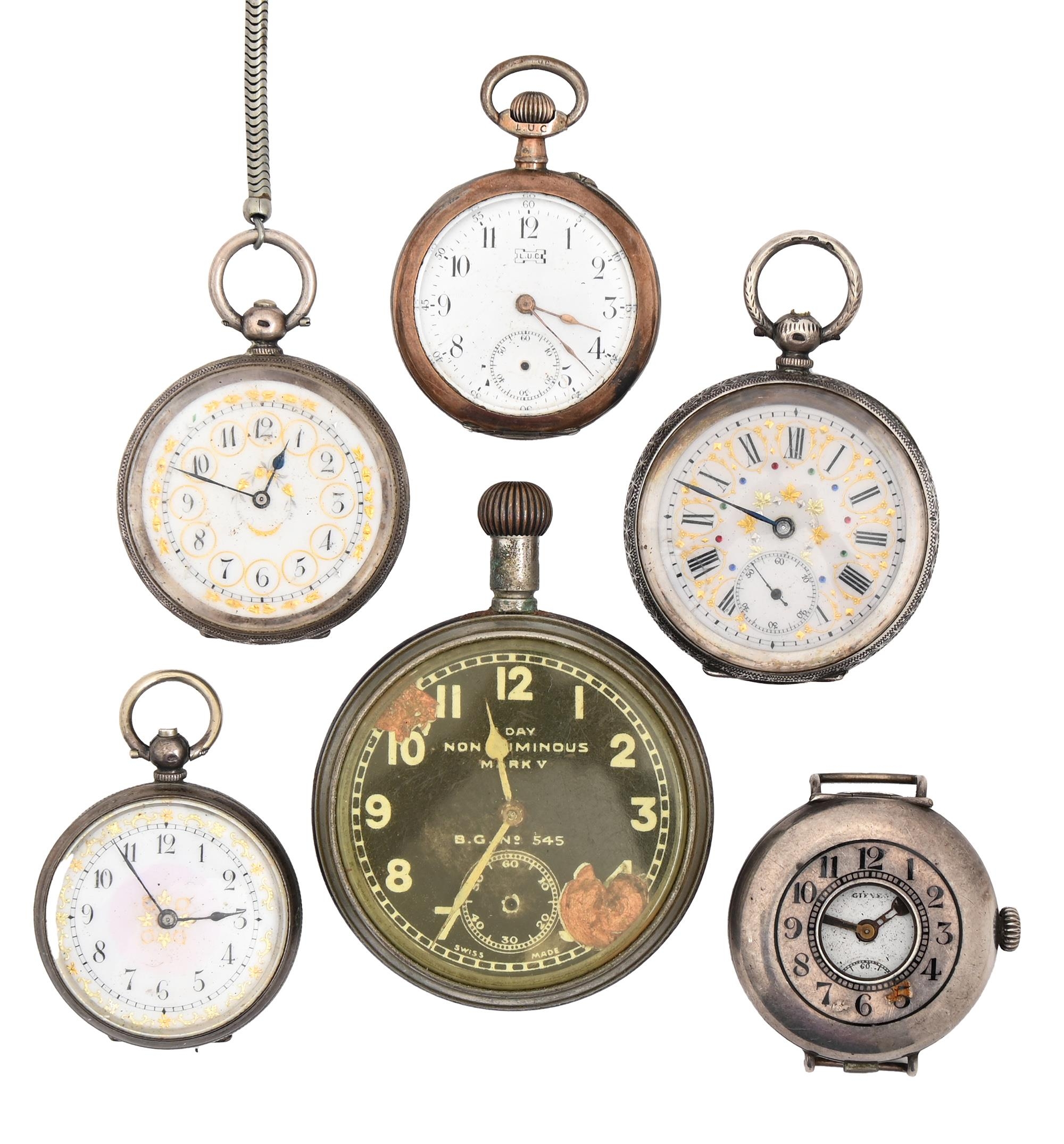 A Royal Flying Corps issue officer's watch, Birch & Gaydon Ltd, No 545, Zenith movement, 1915-17,