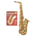An Arbiter gold lacquer alto saxophone, cased Good, practically as new condition